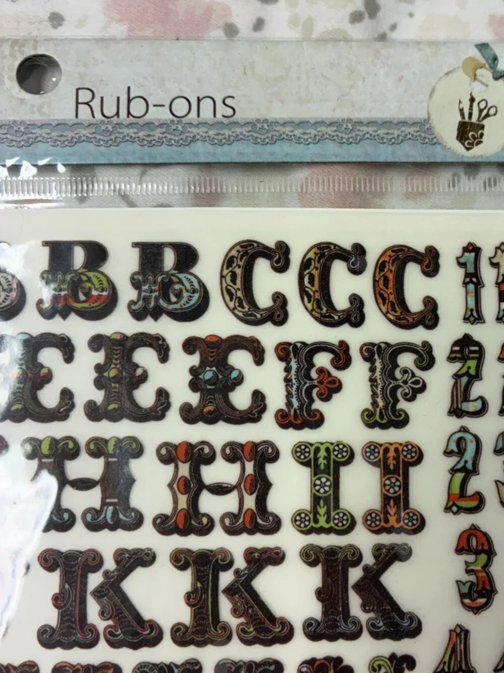 Fancy Rub-On Letters - Scrapbooking - Dance Hall Alphas - NWT